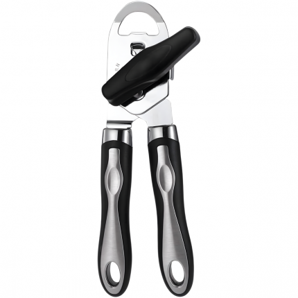 YESTAR 2025 Upgrade 3-in-1 Manual Can Opener with Magnetic Lid Lifter, Milk Powder Opener & Soft Grips, Black