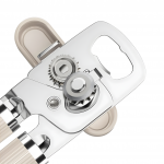 Manual Can Opener and Bottle Opener: Smooth Edge & Apricot Yellow