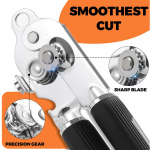 Heavy Duty Manual Can Opener with Magnet and Smooth Edge