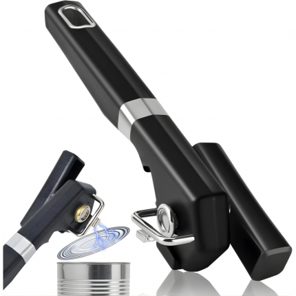 RICKUNCL 2-in-1 Safety Manual Can Opener: Smooth Edge & Magnetic Lid Lift