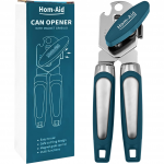 Hom-Aid Manual Can Opener with Magnet: Smooth Edge & Multifunctional