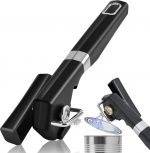 RICKUNCL 2-in-1 Safety Manual Can Opener: Smooth Edge & Magnetic Lid Lift