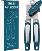 Hom-Aid Manual Can Opener with Magnet: Smooth Edge & Multifunctional